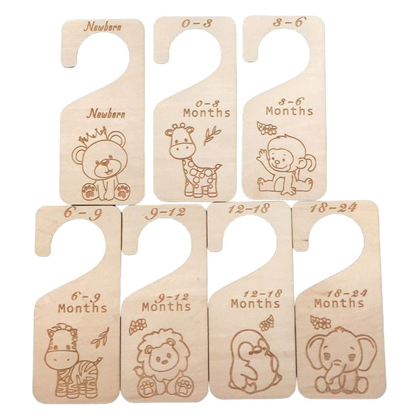 Wooden Carved Baby Closet Organizers