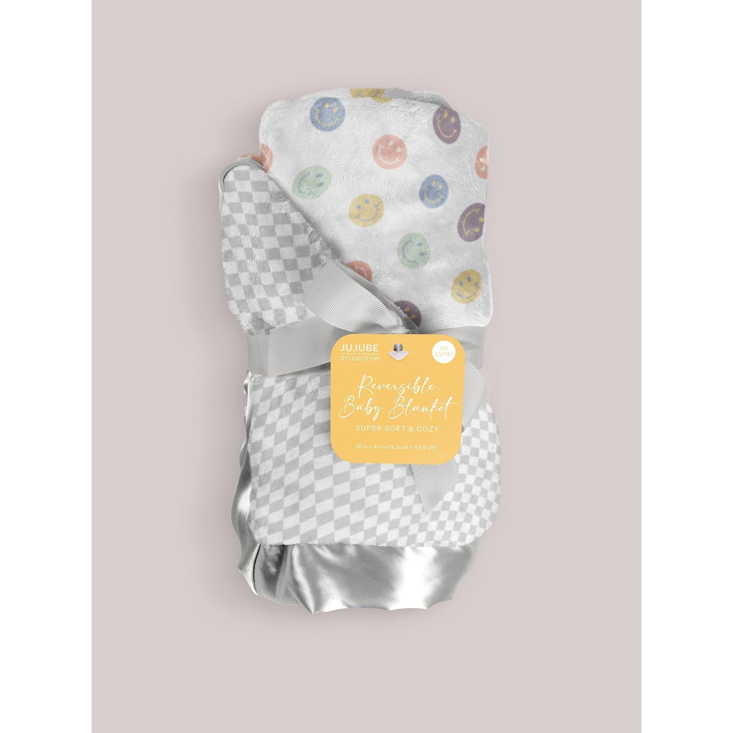 Reversible Baby Blanket - Happy Baby Vibes