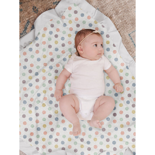 Reversible Baby Blanket - Happy Baby Vibes