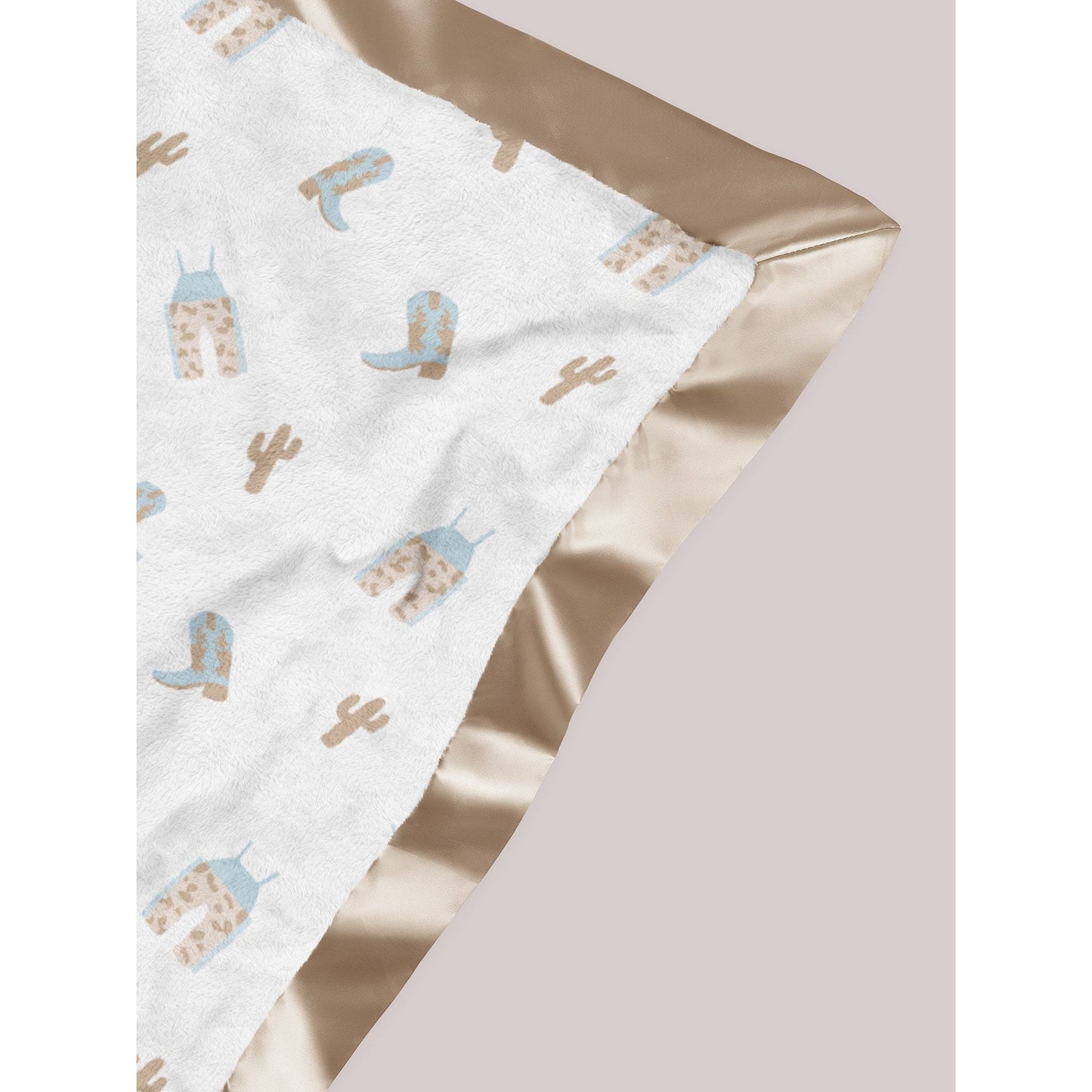 Reversible Baby Blanket - Howdy Partner Blue