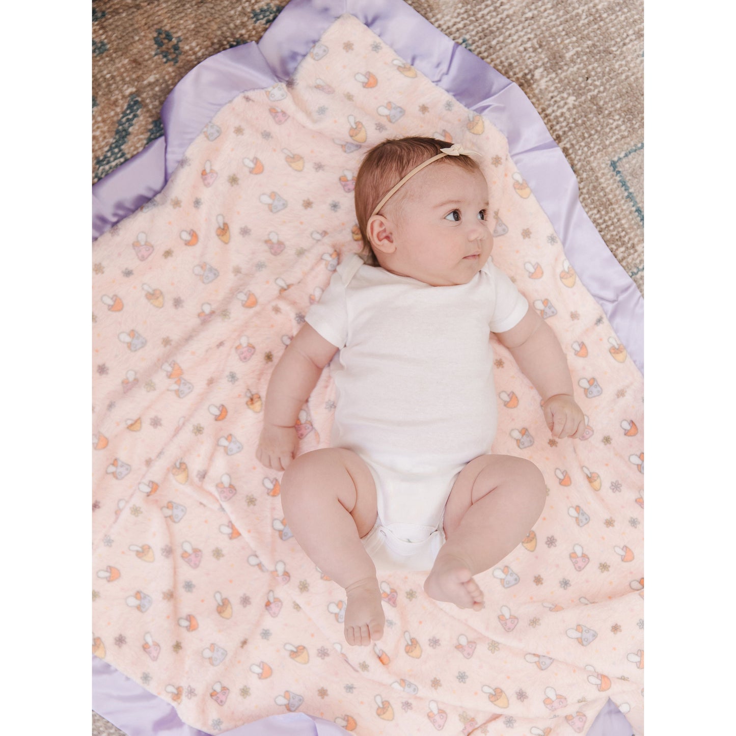 Reversible Baby Blanket - Mushy Love