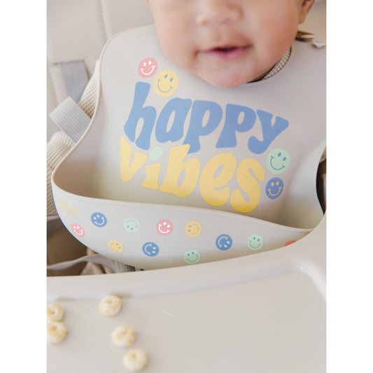 Silicone Bib - Happy Baby Vibes