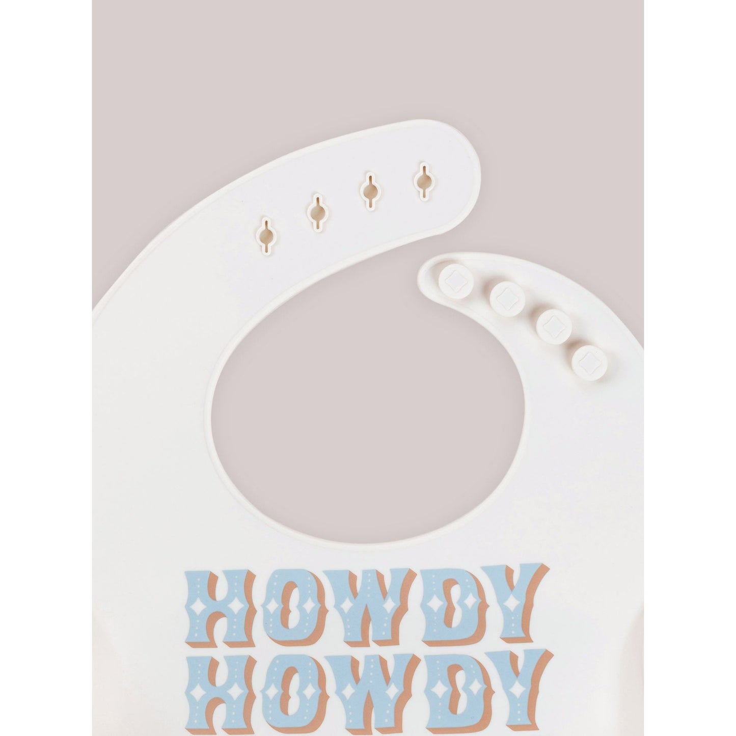 Silicone Bib - Howdy Partner Blue by Caroline Alfreds