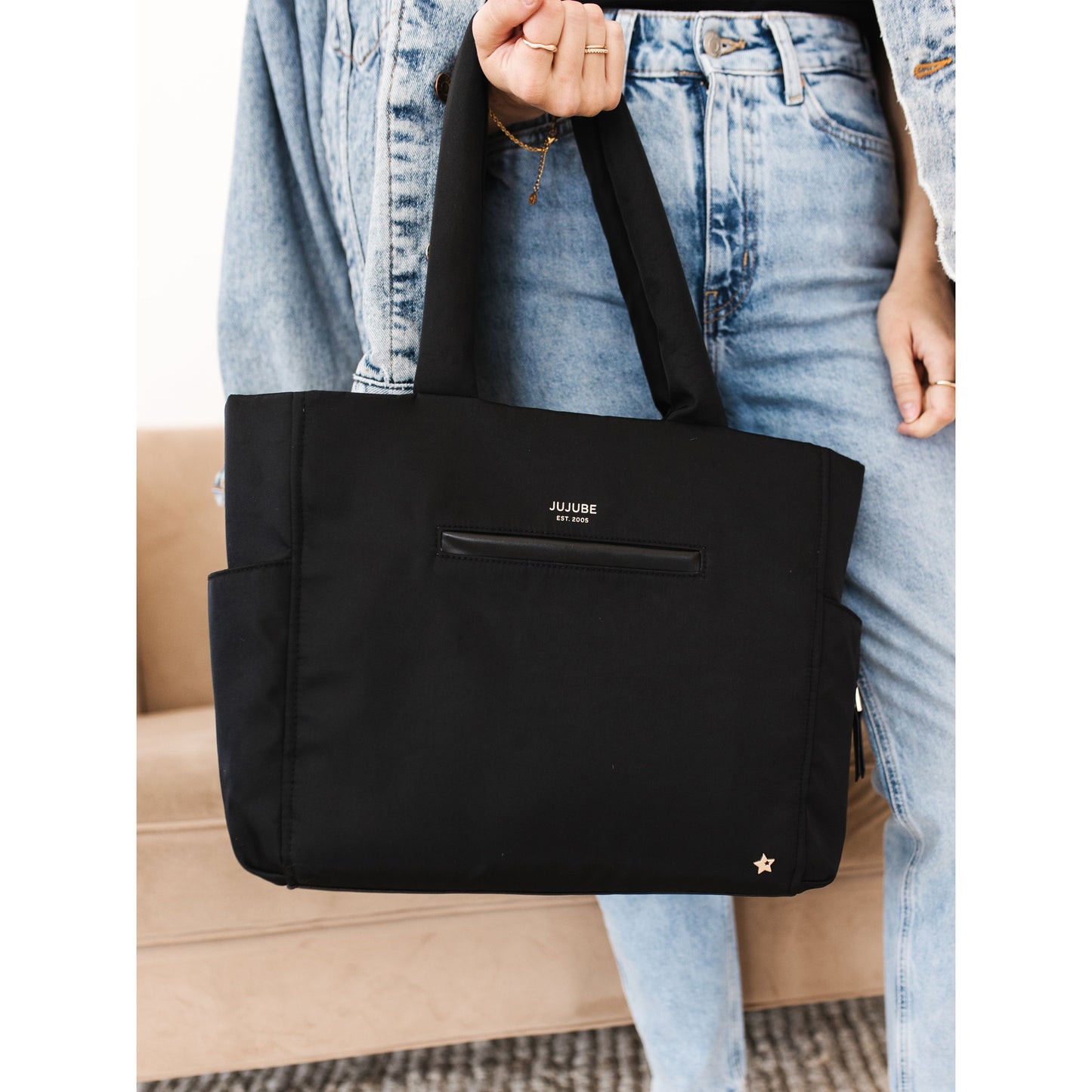 Utility-Strap Tote Black