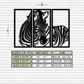Zebra Panel Metal Wall Art - Steel Wall Decor for Home and Office - KAF014