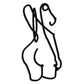 Abstract Female Line Art Metal Wall Decor - KAF082