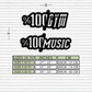 %100 Gym & Music Metal Wall Art - Fitness & Music Enthusiast Decor - KAF091