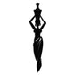Abstract African Woman Metal Wall Art - Modern Black Steel Wall Decor - KAF125