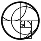 Golden Ratio Circular Metal Wall Art - Fibonacci-Inspired Geometric Design - KAF145