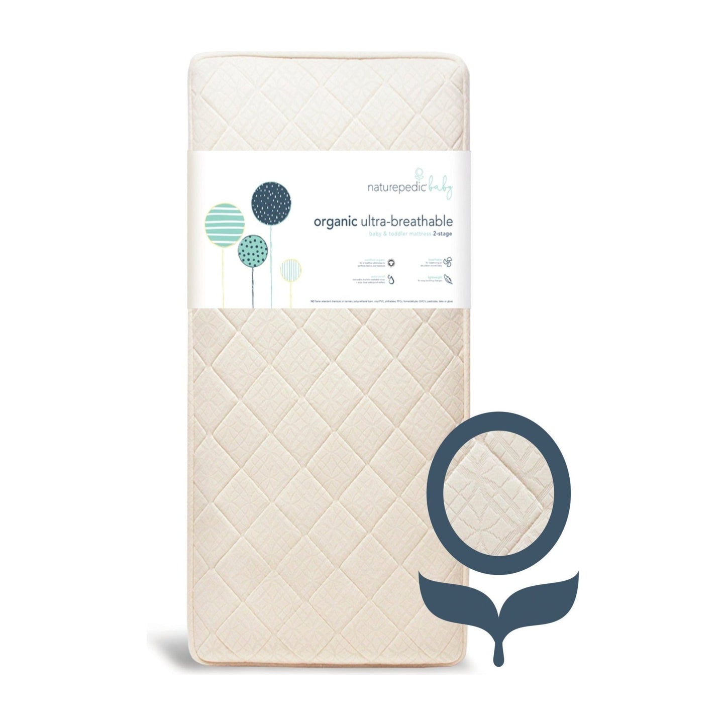 Naturepedic Organic Breathable Ultra Baby Crib Mattress (2-Stage)