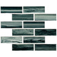 Midnight Blue Ombre 2"x6" Glass Subway Mesh Mounted Mosaic Wall Tile - MSI Collection