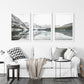 Moraine Lake Nature 3 Piece Wall Art. Nordic Mountain Prints