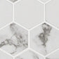 Pietra Statuario 12"x12" Matte 2" Hexagon Porcelain Mesh-Mounted Mosaic Tile - MSI Collection