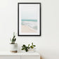 Neutral Summer Photo. Blue Ocean Waves, Sandy Beach