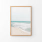 Neutral Summer Photo. Blue Ocean Waves, Sandy Beach