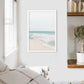 Neutral Summer Photo. Blue Ocean Waves, Sandy Beach