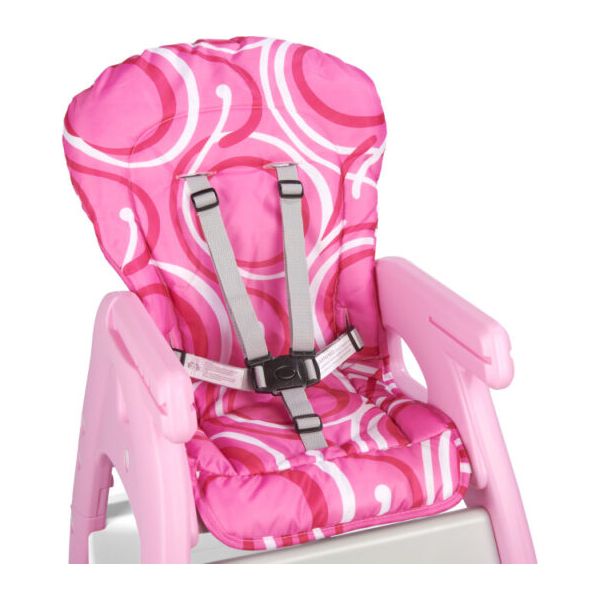 Envee II Baby High Chair with Playtable Conversion – Pink/White