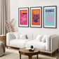 3 Piece Trendy Travel Theme Wall Art Set. Italy, Australia, Spain
