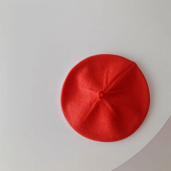 Kids Solid Beret Hat
