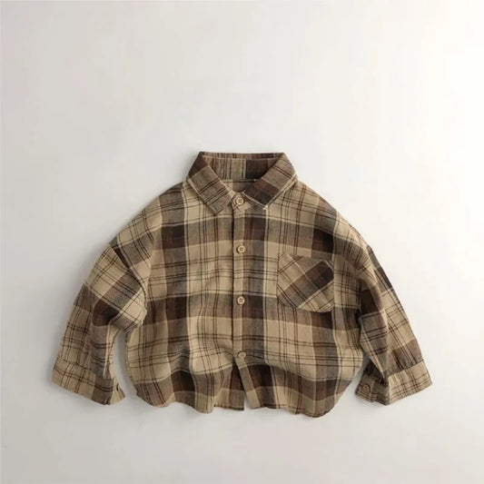 Boys Fall Plaid Shirt