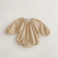 Plaid Hearts Girls Romper