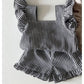 Plaid Ruffle Shorts Set