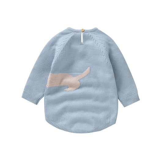 Newborn Dog Design Knitted Bodysuit