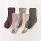 5 Pairs Ribbed Solid Cotton Toddler Knitted Socks