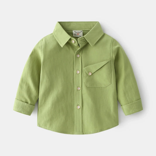 Slant Pocket Button-Up Shirt