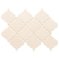 Antique White Arabesque 10.83" x 15.5" Glazed Ceramic Mesh-Mounted Mosaic Wall Tile Pattern-MSI Collection