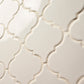 Antique White Arabesque 10.83" x 15.5" Glazed Ceramic Mesh-Mounted Mosaic Wall Tile Pattern-MSI Collection