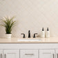 Antique White Arabesque 10.83" x 15.5" Glazed Ceramic Mesh-Mounted Mosaic Wall Tile Pattern-MSI Collection