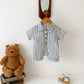 Boys Striped Linen Jumpsuit
