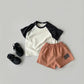 Color-Block Cotton Short Sleeve T-Shirt