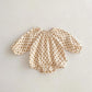 Plaid Hearts Girls Romper