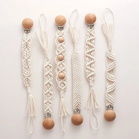 Knitted Tassel Pacifier Chain
