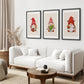 Christmas Gnomes Kids Room Decor Wall Art Set