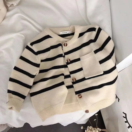 Striped Knit loose Cardigan