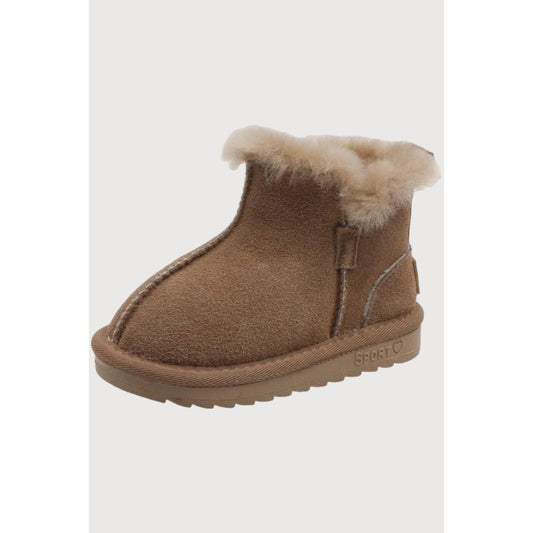 Girls Fur Lining Zip Up Snow Boots