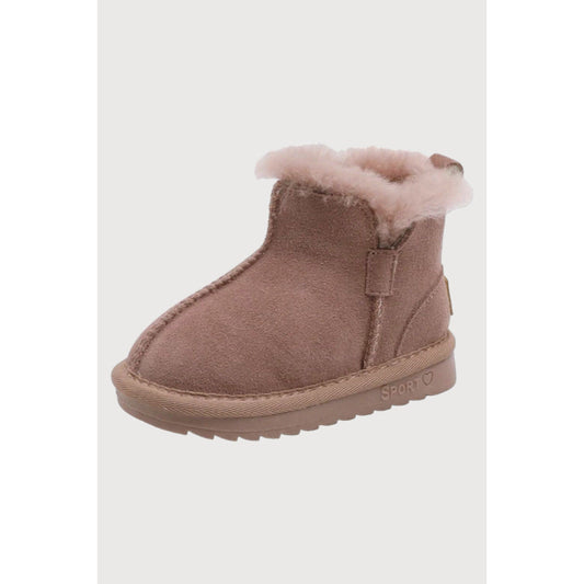 Girls Fur Lining Zip Up Snow Boots