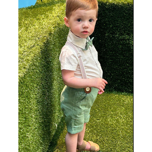 Suspender Shorts & Romper Suit Set
