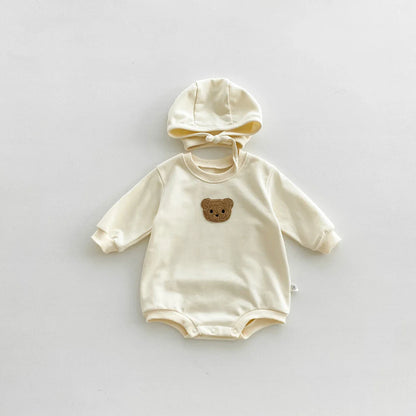 Teddy Bear Pattern Bodysuit Set