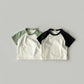 Color-Block Cotton Short Sleeve T-Shirt