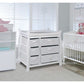 Sleigh Style Baby Changing Table with 6 Baskets – White