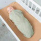 Muslin Swaddle Blanket, 1 Pack by Comfy Cubs in Sage with Custom Options