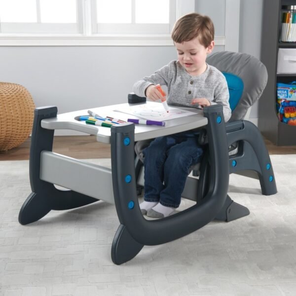 Envee II Baby High Chair with Playtable Conversion – Charcoal/Teal