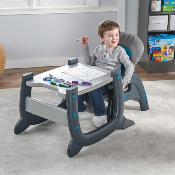 Envee II Baby High Chair with Playtable Conversion – Charcoal/Teal