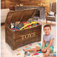 Wood Rustic Toy Box – Caramel Brown