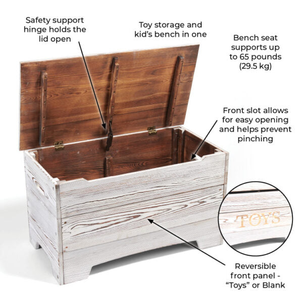 Rustic best sale toy storage