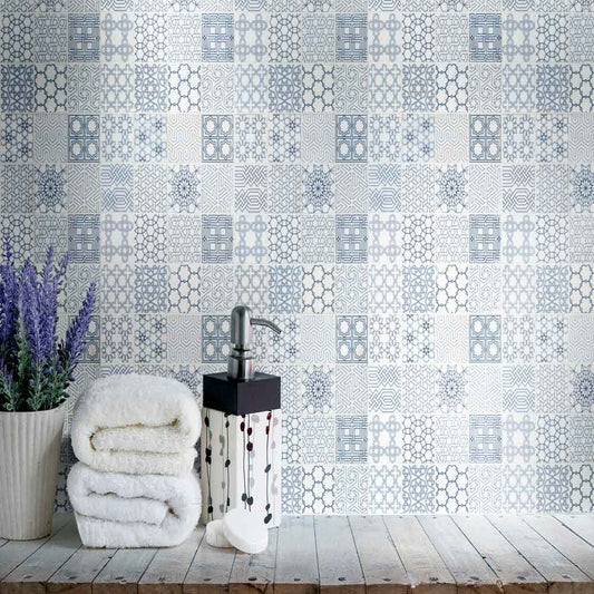 Zouli Stak 11.81"x11.81" Honed Marble Mesh-mounted Mosaic Tile - MSI Collection